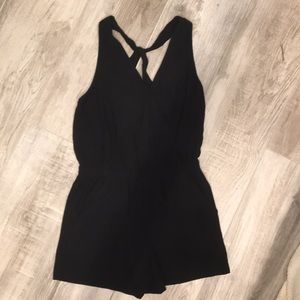 Ann Taylor Loft dressy black romper xs
